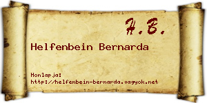 Helfenbein Bernarda névjegykártya